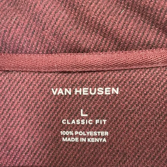 Van Heusen Men's Zip Mock Neck Sweater - Burgundy - Picture 3 of 5